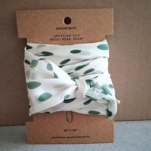 annahmol Upcycled Polka Silk Scarf